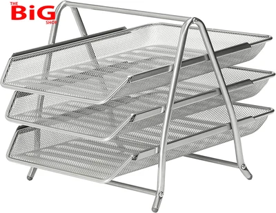 £28.99 • Buy Osco  Mesh  Letter  Tray  3 - Tier  Scratch - Resistant  Stackable  Front - Load