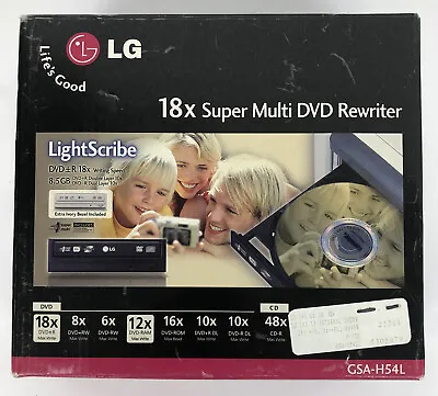 $39.99 • Buy LG Super Multi DVD Drive Model GSA-H54L Never Used 18x Internal Super Rewriter