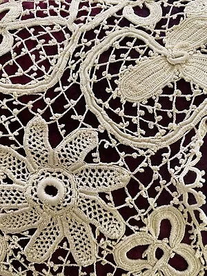 Antique Irish Crochet Collar Large Scale Pattern • $35
