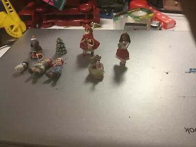 Lot Of 8 Hallmark Miniature CHRISTMAS ORNAMENTS • $29.95