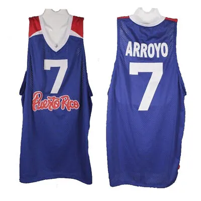 Retro Carlos Arroyo #7 Jose Barea #5 Team Puerto Rico Basketball Jersey Sewn • $29.99