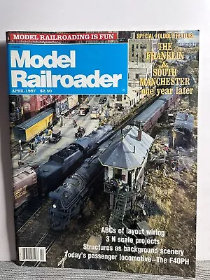 Model Railroader Magazine - April 1987 - Structures As Background Scenery • $8.99