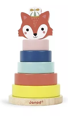 £8 • Buy Janod BABY FOREST FOX STACKER Wooden Toy 1 Yrs+ BN