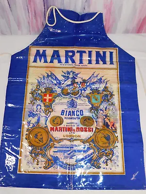 Retro Vintage PVC Kitchen Apron Martini & Rossi Bianco Vermouth Made Hong Kong • $39.95