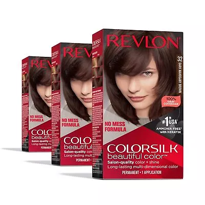 Revlon Colorsilk Beautiful Permanent Hair Color CHOOSE YOUR COLOR(Pack Of 3) • $21.59