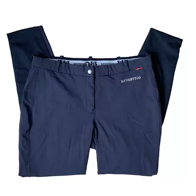 B Vertigo 'Lauren' Knee Patch Riding Breeches In Navy Blue - Woman's X-Large • $69.99