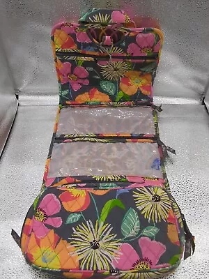 Vera Bradley Make-up Toiletries Bag Retired Jazzy Blooms Lg Hanging Fold Out 29  • $15.06