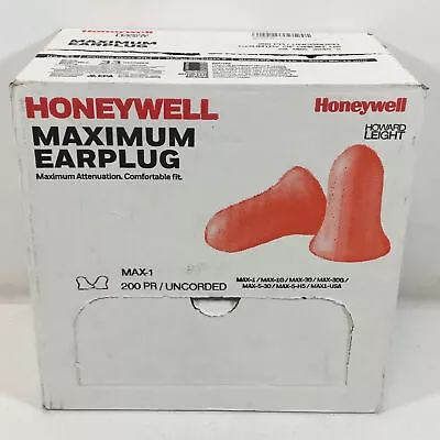 Howard Leight Max-1 Honeywell Pre Shaped Foam Maximum Disposable Earplugs • $49.99