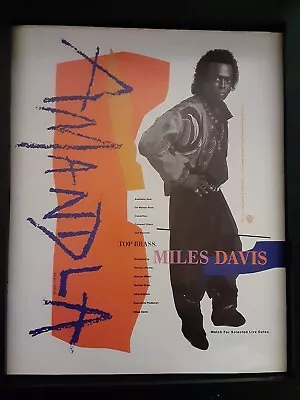 Miles Davis Amandla Rare Original Promo Poster Ad Framed! • $65