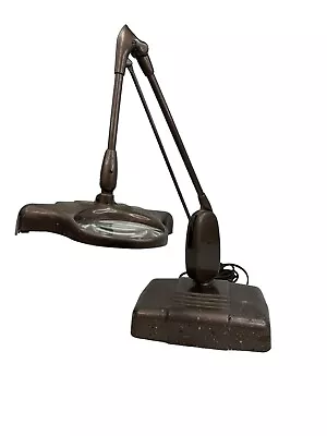 Dazor Floating M-270 Lamp W/ Magnifying Glass Vintage Articulating Lamp Desk • $149