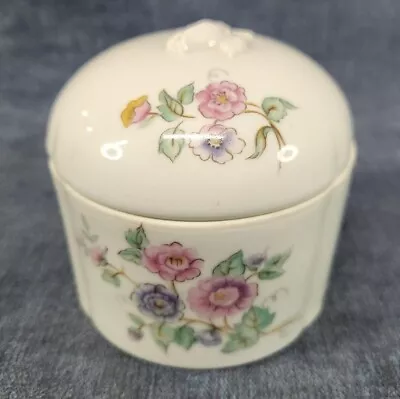 Elizabeth Arden Floral Flower Bouquet Powder Jar Trinket Box Vintage Japan U-10I • $15