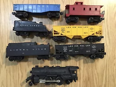 Vintage Lionel Train Set 246 Steam Locomotive O Scale Gauge 7 Piece  With Track • $20