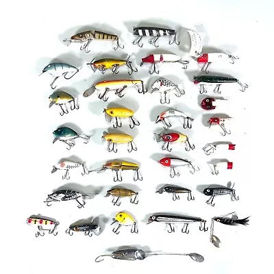 Estate Find - [Lot Of 32] Vintage Collectible Fishing Lures Without Boxes • $44