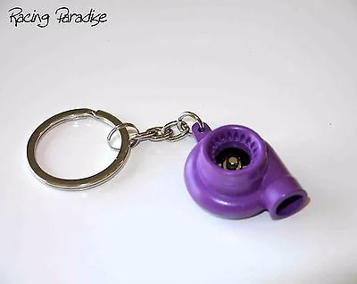 Purple Spinning Turbo Turbocharger Keychain Fashion Keyring 9 Colors T3 T4 T25 • $5.88