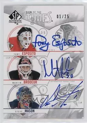 2009 SP Authentic Sign Of The Times Triple /25 Martin Brodeur Tony Esposito Auto • $196.99
