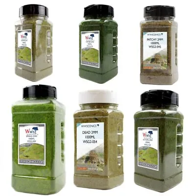 £13.50 • Buy WWScenics Top Quality Static Grass 1000ml Canisters Choose Shade / Colour