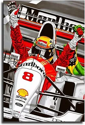 Ayrton Senna F1 Formula Nordic Canvas Art Poster And Wall Art Picture Print Mode • $14.90