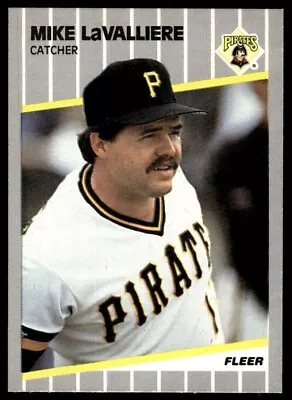 1989 Fleer   #213  Mike LaValliere  Catcher    Pittsburgh Pirates FREE Shipping • $1.15