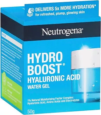 2-Pack Neutrogena Hydro Boost Hyaluronic Acid Water Gel Moisturizer 50 G White • $69.95