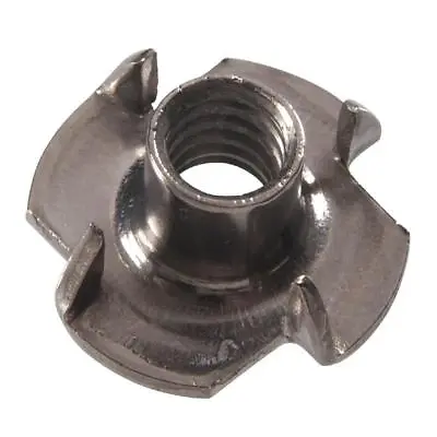 Stainless Steel 4 Pronged Captive Tee Nut Wood Furniture T Nuts M4 M5 M6 M8 M10 • £2.97
