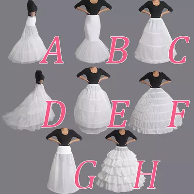 Wedding Petticoat/Bridal Hoop Hoopless Crinoline/Prom Underskirt/Fancy Skirt C • £11.69