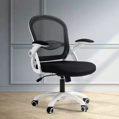 Artiss Mesh Office Chair Mid Back Black • $88.21