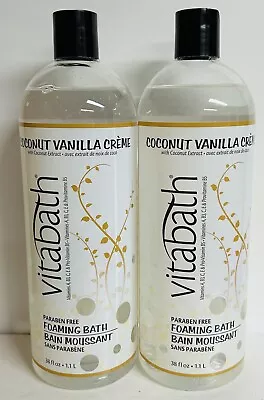 2-Pack Vitabath ~ Coconut Vanilla Foaming Bath & Body Wash W/ Vitamins 38 Oz Ea. • $42.99