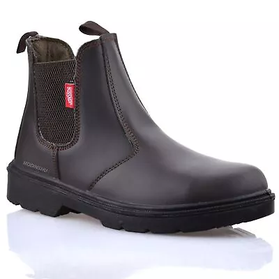 Mens Leather Chelsea Dealer Wide Fit Casual Smart Work Ankle Boots Shoes Size • £19.98