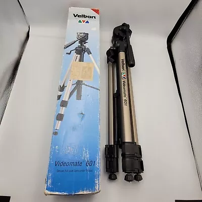 Velbon Videomate 601 Tripod Deluxe Full Size Camcorder Tripod NICE • $9.80