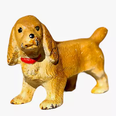 Vintage Cocker Spaniel Dog Miniature Cast Iron Figurine 2 In Hubley? • $24