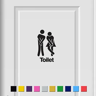 £1.90 • Buy Funny Toilet Door Sign Stick Man Women - Wall Art Sticker Decal Decoration