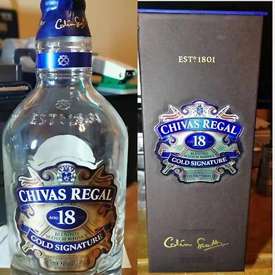 Chivas Regal 18 Year Old Empty Bottle & Gift Box. Great Collectors Condition  • $25