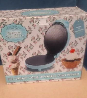 Ice Cream Cone And Waffle Dish Maker Vintage Tea Party Set Make Your Own  • £16.04