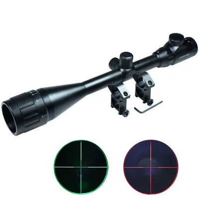 6-24x50 Hunting Rifle Scope Red Green Mil-dot Illuminated Optical Scope • $49.99