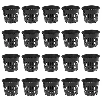 20PCS Black Hydroponic Net Pot Plant Net Pot Hydroponic Container Mesh Plant • $12.70