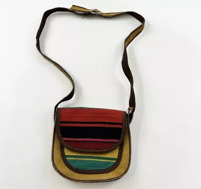 Kilim Shoulder Bag Purse Crossbody Handmade Moroccan Turkish Adjustable Strap 2 • $23.92