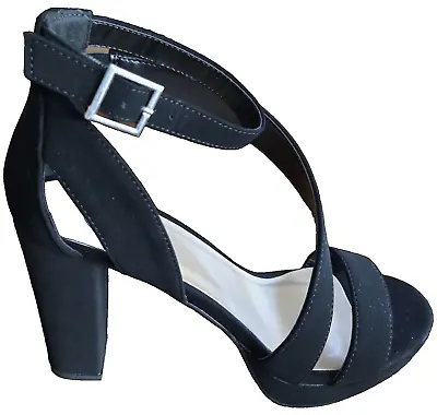 Women High Platform  Heels Black  Strappy • $27.99