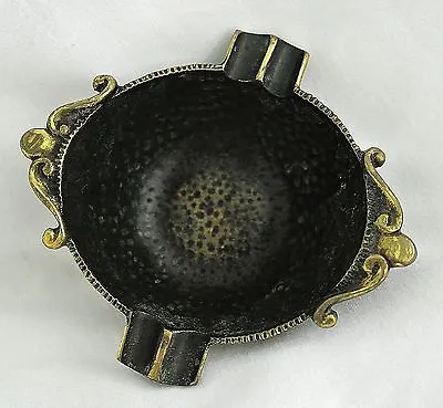 Vtg Nordia Hammered Brass/Bronze Ashtray/Pin DishBowl Made In Israel 4 5/8  • $11.47