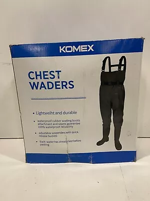 KOMEX Chest Waders Waterproof Fishing Waders With Wading Belt And Boots 11 • $41.99