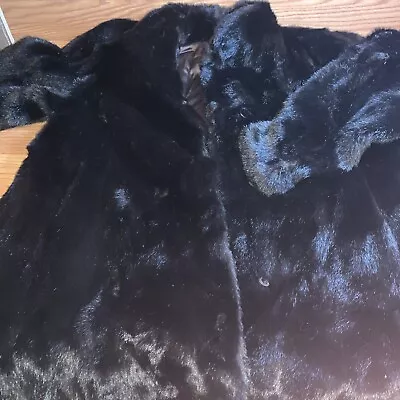 Vintage Dubrowsky Perlbinder Tissavel Brown Faux Fur Coat France  • $65