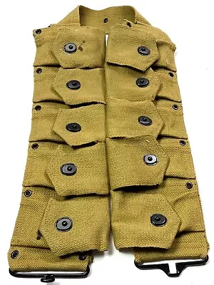 Wwii Us M1 Garand Rifle 10 Pocket Ammo Belt Od#3 Khaki  • $61.56