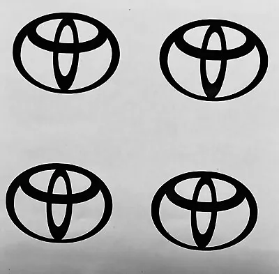 TOYOTA CUSTOM 1-COLOR WHEEL RIM CENTER CAP VINYL DECAL STICKER (Set Of 4) • $8.99