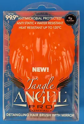 Tangle Angel Pro Compact Orange And Yellow Detangling Brush And Mirror NEW • £7