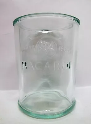 Bacardi Glass Vgc (3 3/4   X 3 ) - Embossed Logo • $4.99