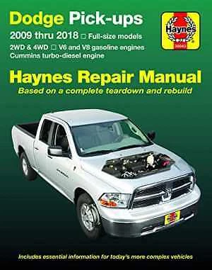 $25.31 • Buy Dodge V6 & V8 Gas & Cummins Turbo-diesel Pick-ups (09-18) Haynes Repair Manual (