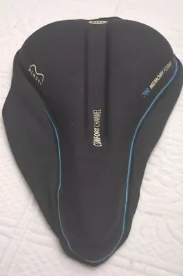 BELL 700 Bicycle Seat Cover Memory Foam Pad Padded Black Blue - Used  • $7