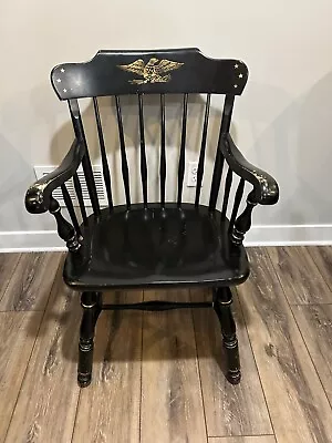 Ethan Allen By Baumritter Vintage American Tavern Chair Black/gold • $180