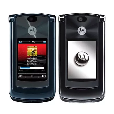  Original Unlocked Motorola Razr 2 V8 512MB 2GB  2.2''  Flip Black Mobile Phone • $58.98