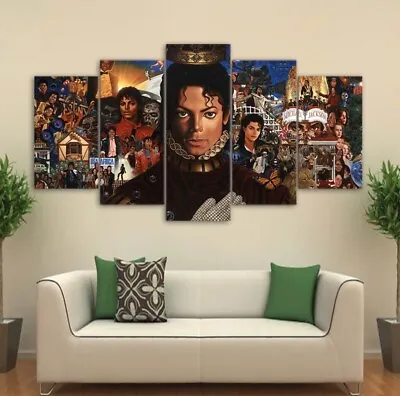 Singer Michael Jackson 5Pcs Wall Art Canvas Painting Picture Home Decor Poster • $181.15