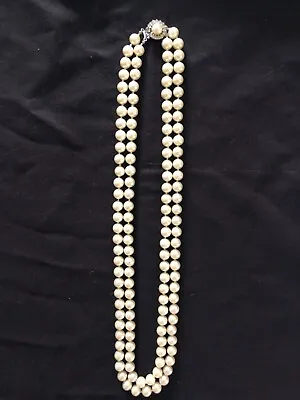 Gorgeous Vintage Joseph Mazer Double Strand Faux Pearl Beaded Necklace • $150